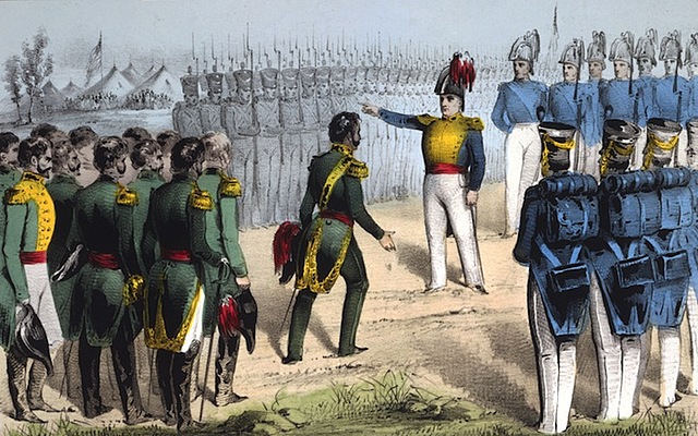 Zachary Taylor crosses the Rio Grande River