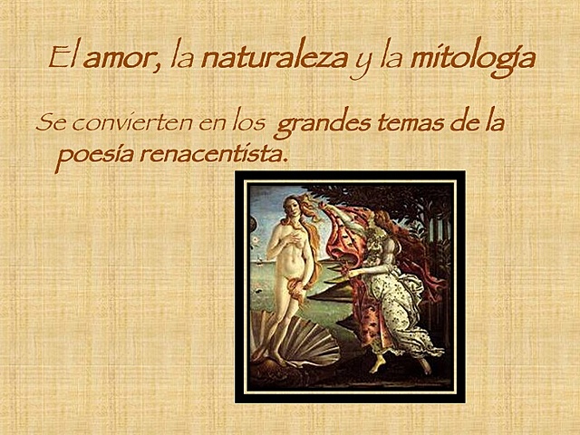 Poesía Renacentista siglo XV - XVI