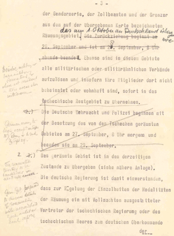 Munich Agreement; Sudetenland to Germany