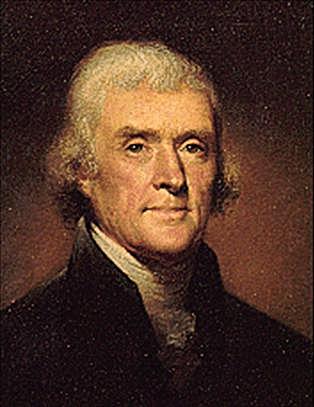Thomas  Jefferson tercer presidente de Estados Unidos