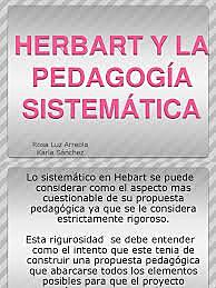 LA SISTEMATICIDAD DE HERBART