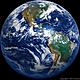 Globe earth space western hemisphere