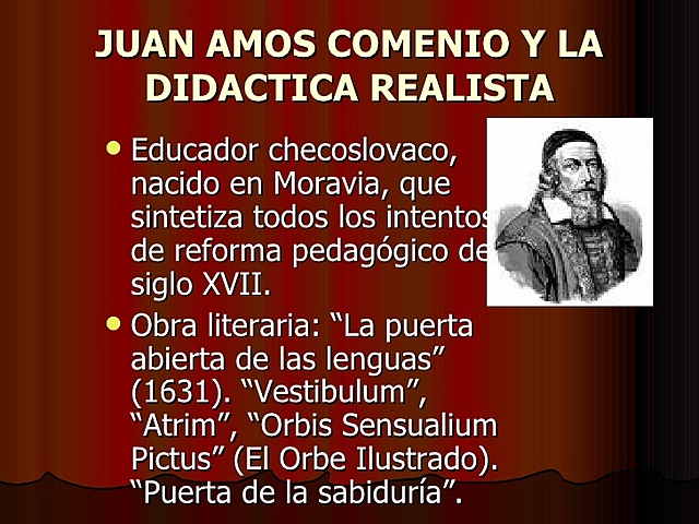 JUAN AMOS COMENIO, REALISTA.