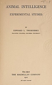 Edward Thorndike ¨Inteligencia animal¨
