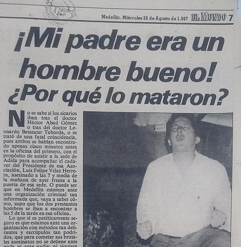 Asesinan a Hector Abad Gomez