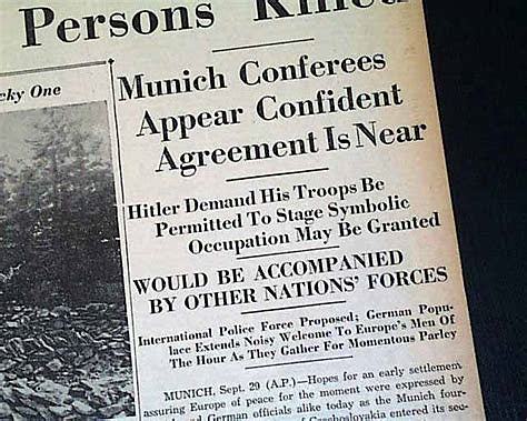 Munich Agreement is Signed by Germany, France, the United Kingdom and Italy