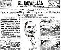 La dimisión de Primo de Rivera