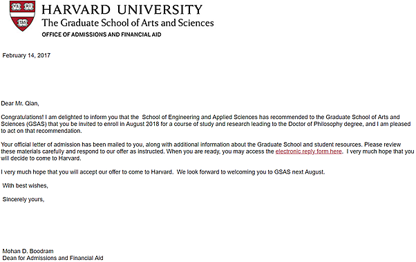 I got accepted into Harvard