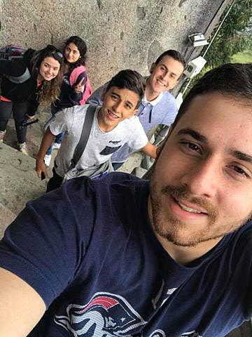 paseo con amigos y familiares