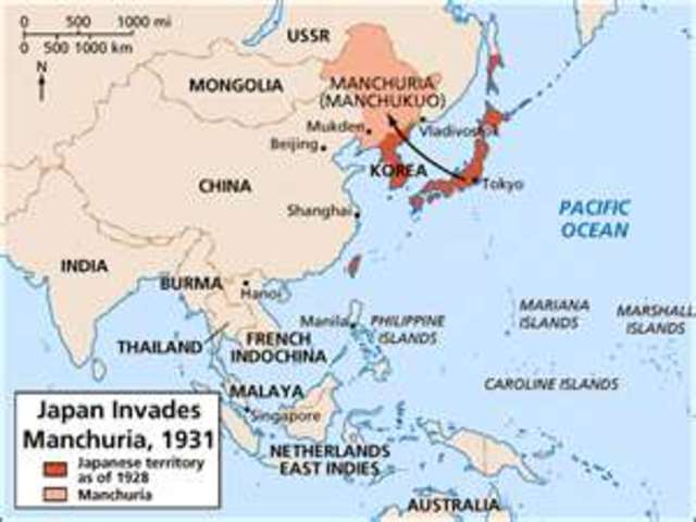 Japan invades China