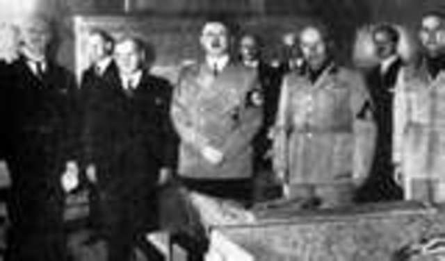 Munich Agreement; Sudetenland to Germany