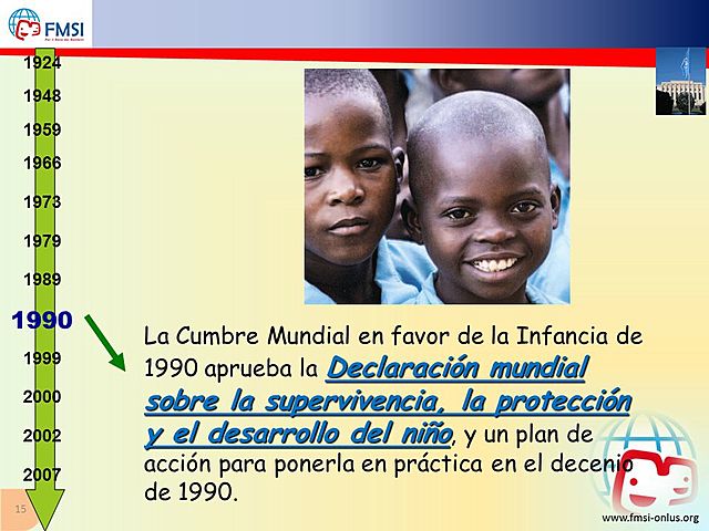 1990: CUMBRE MUNDIAL A FAVOR DE LA INFANCIA