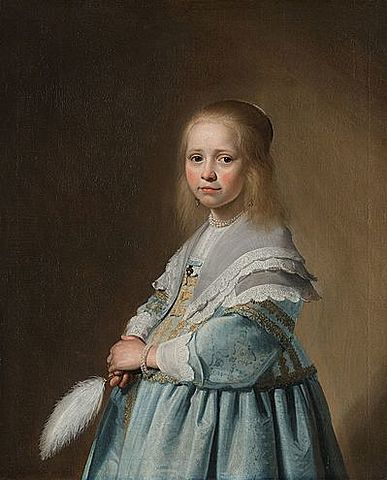portret van een meisje in het blauw