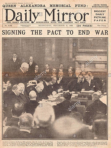 Firma del Tratado de Locarno