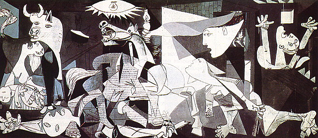 Picasso, Guernica (350 x 777 cm), Museo Reina Sofía, Madrid.