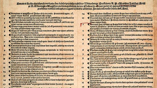 Martin Luther Writes His 95 Theses (Protestant Reformation)