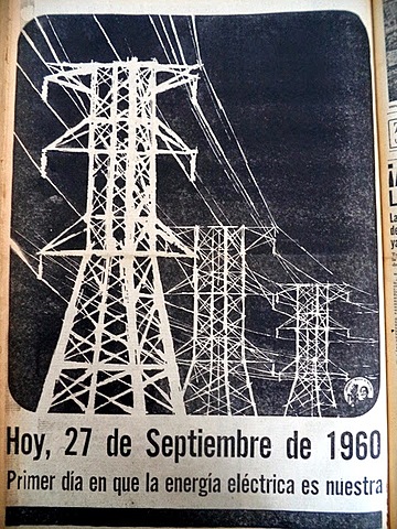 Se nacionaliza la industria electrica