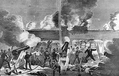Confederate Troops Fire at Fort Sumter, South Carolina