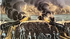 Confederate Troops Fire at Fort Sumter, South Carolina
