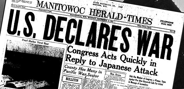 The United States enters WWII