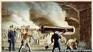 Confederate Troops Fire at Fort Sumter, South Carolina_