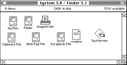 Mac System Software 3.0 (Versión del Finder: 5.1)