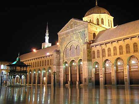 Construcción de la Gran mezquita de Damasco.