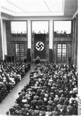 Hitler becomes Chancellor of Germany, establishing the Third Reich