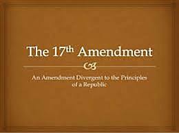 17th Amendment