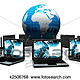 Computadoras portátiles alrededor del colección de ilustraciones  k2506768