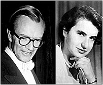 Proyecto la estructura del ADN mediante difracción de Rayos X, por Rosalind Frankling (Londres, Reino Unido) y Maurice Wilkins (Pongaroa, Nueva Zelanda)