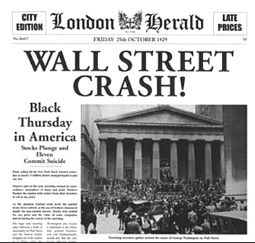 Ostegun beltza New Yorkeko burtsan