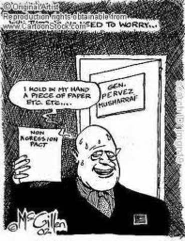 Non-agression pact; Germany and Russia; divide Poland