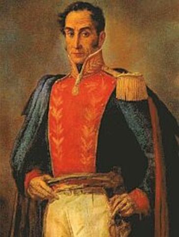 Simon Bolivar fights for independence in the 1820's
