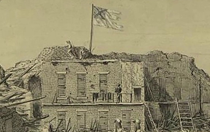 Confederate Troops Fire at Fort Sumter, South Carolina