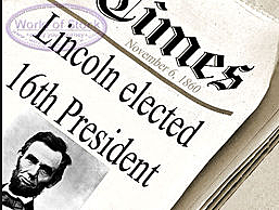 Abraham Lincoln is elected as a Republican President