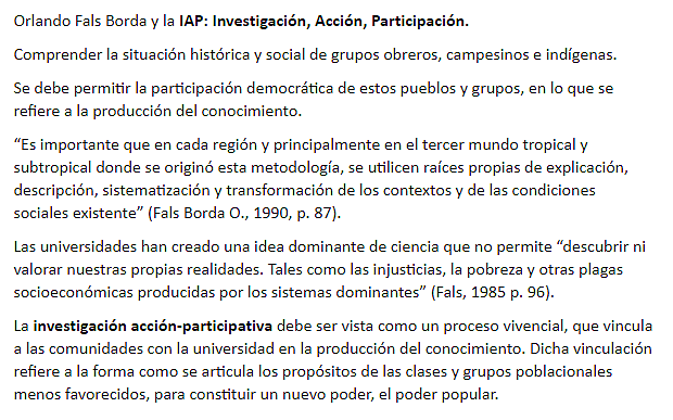 IAP: Investigación Acción Participativa