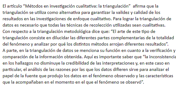LA TRIANGULACIÓN como técnica de análisis