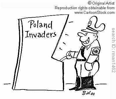 Germany Invades Poland (Image Credit CartoonStock/History 12)