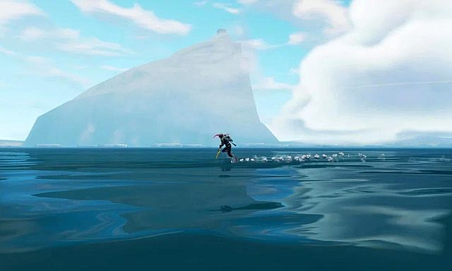Iceberg colide com a ilha do jogo