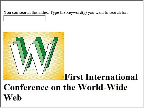 First International World-Wide Web conference held at CERN