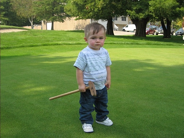 I start golfing with my grandpa