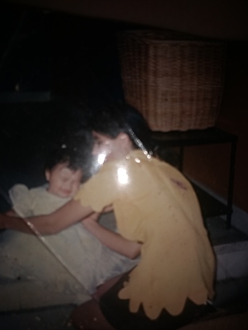 Mi bautizo saliendo de la iglesia