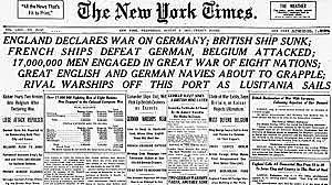 Britain declares war on Germany and this invades Belgium