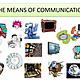The means of communication n