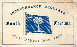 South Carolina Secedes from the Union