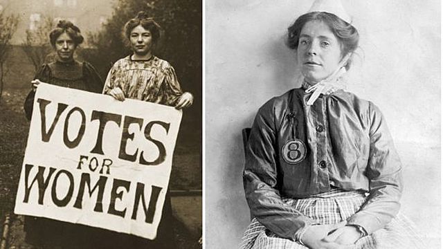 Suffragettes eisen een recht voor vrouwen om te gaan stemmen