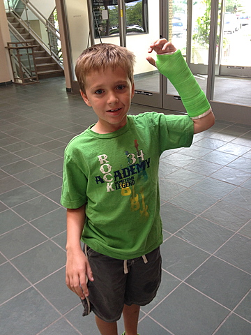 I break my arm at a christian summer camp.