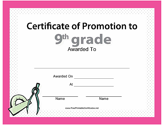 promotion to 9th grade