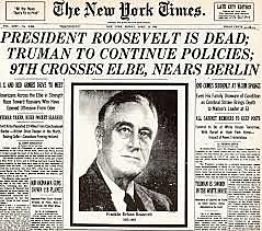 President Franklin Roosevelt Dies